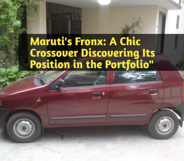 Maruti's Fronx: A Chic Crossover Discovering Its Position in the Portfolio